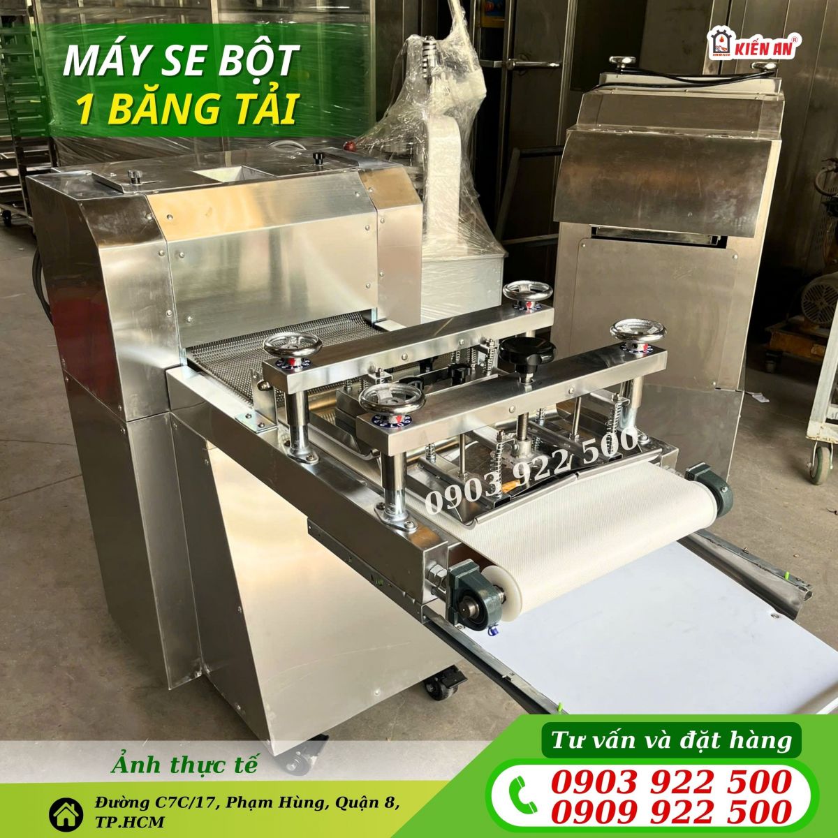 Máy se bột 1 băng tải